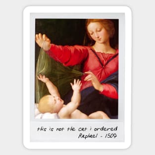 raphael - cat meme Sticker